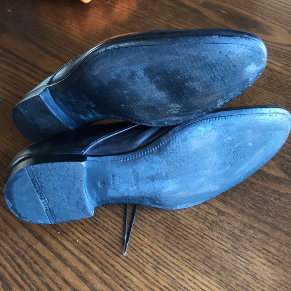 Hugo Boss Italian charcoal leather  lace up shoes - Picture 5 of 10